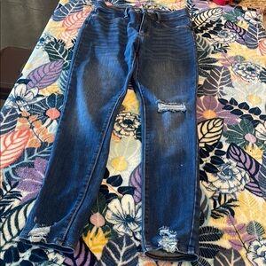 Old Navy Girls Distressed Extra Highrise Ballerina Jegging Blue Jeans